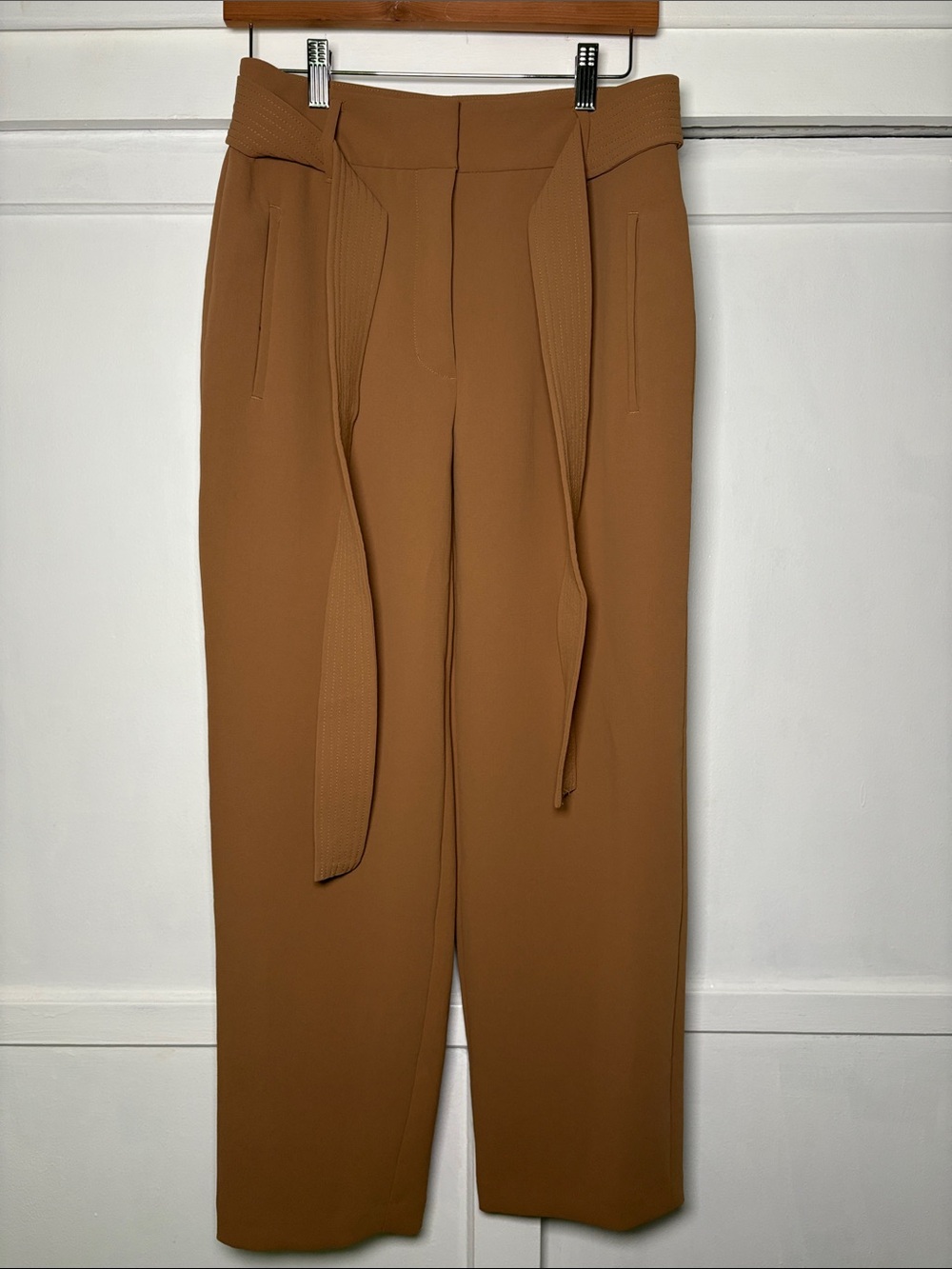 Aritzia Wilfred Light Brown Straight Leg Trouser Size 8